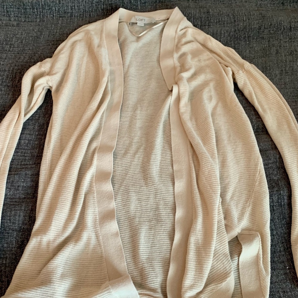 Loft ribbed long cardigan